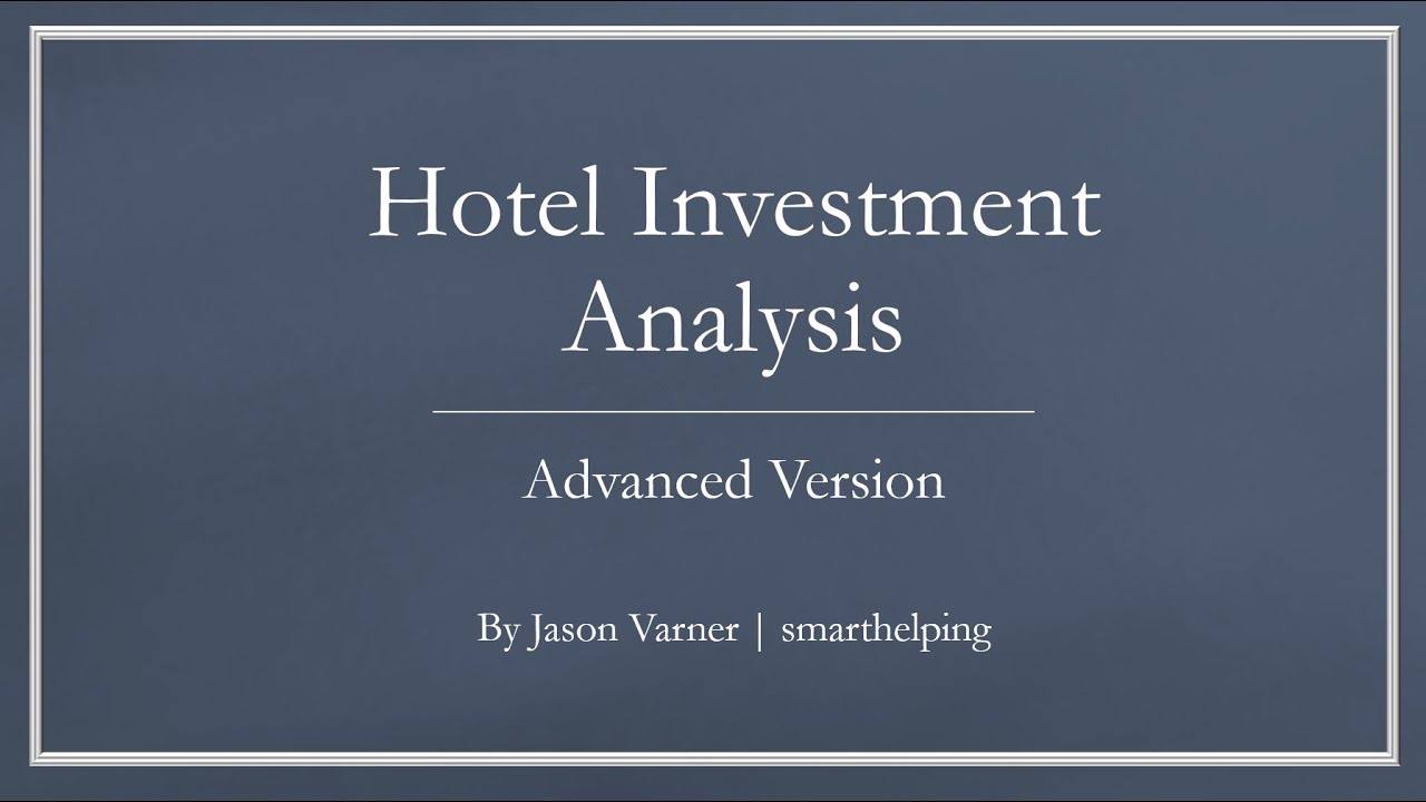 Joint Venture Hotel Underwriting Model