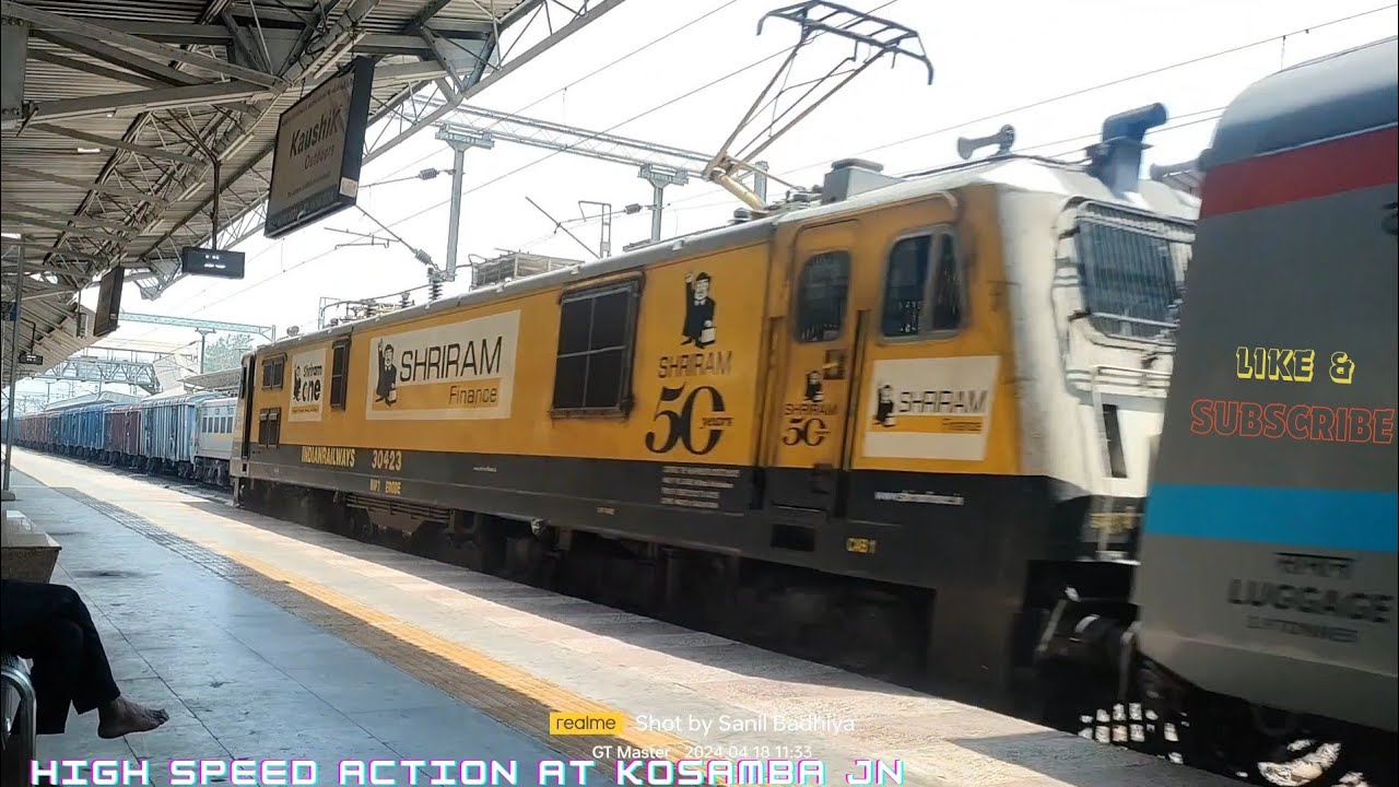Back to Back High Speed Action At Kosamba Jn.