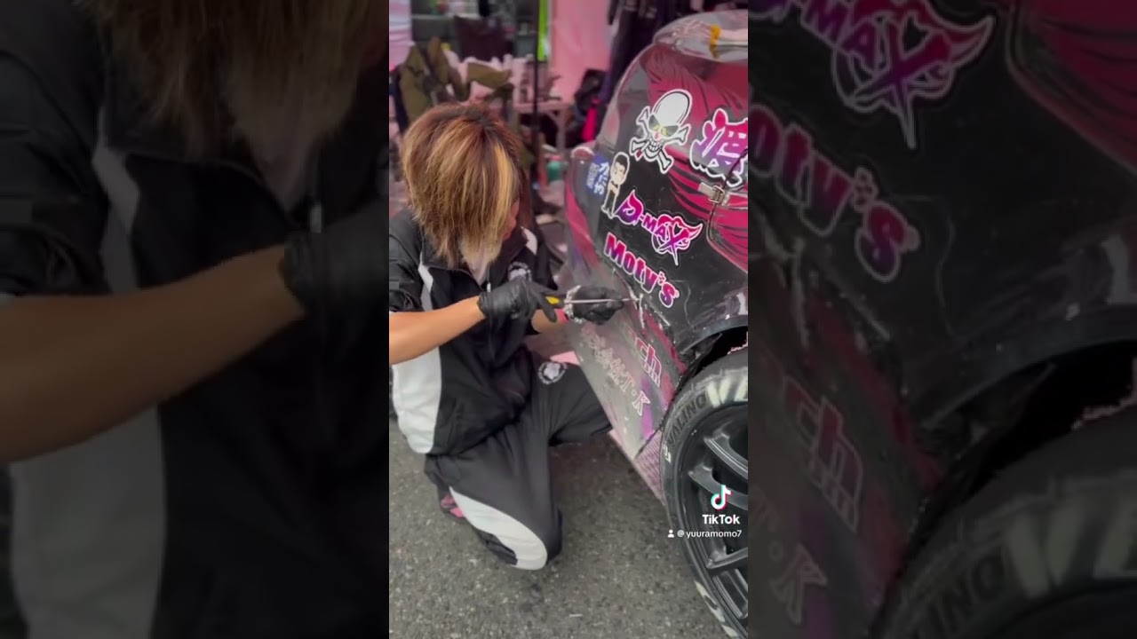 バンパー縫う #ドリフト女子 #ドリフト #ドリギャル #drift #ドリ車 #ギャル