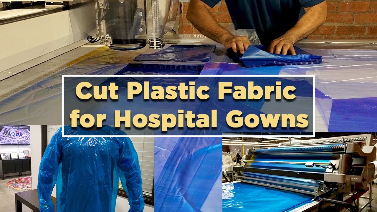 Spreading and Cutting Plastic PPE Hospital Gowns | Apparel Machine | TUKAspread and TUKAcut