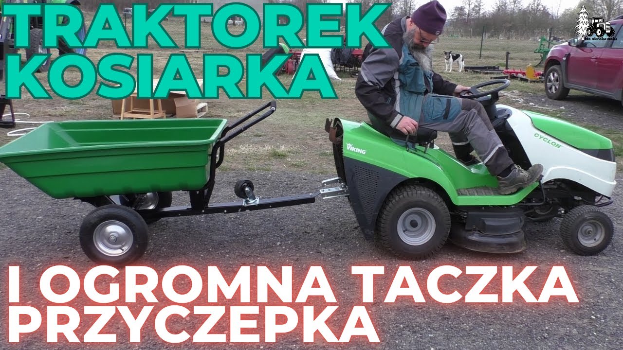 Kupiliśmy traktorek kosiarkę i składamy taczko przyczepkę do traktorka