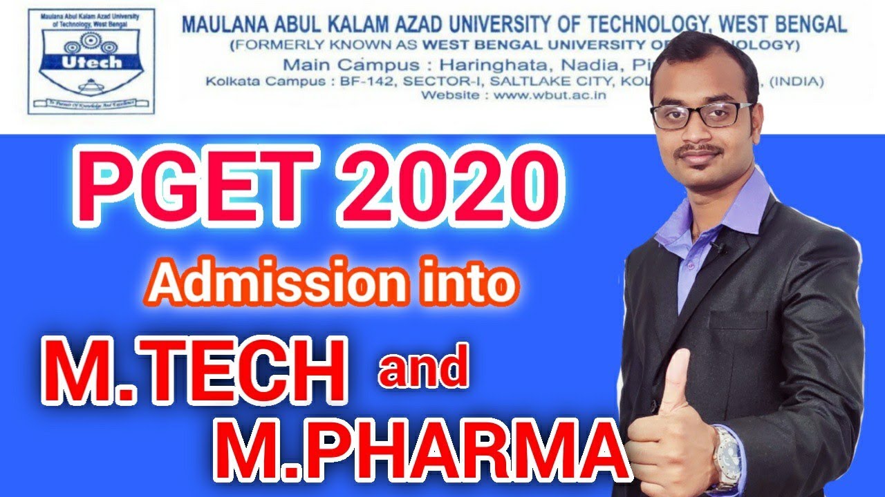 PGET 2020 for admission in M.TECH under MAKAUT