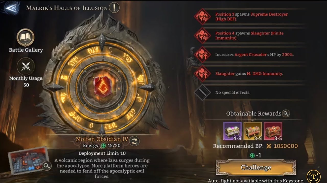 Watcher of realms - Molten Obsidian IV Gold with 100% completion
