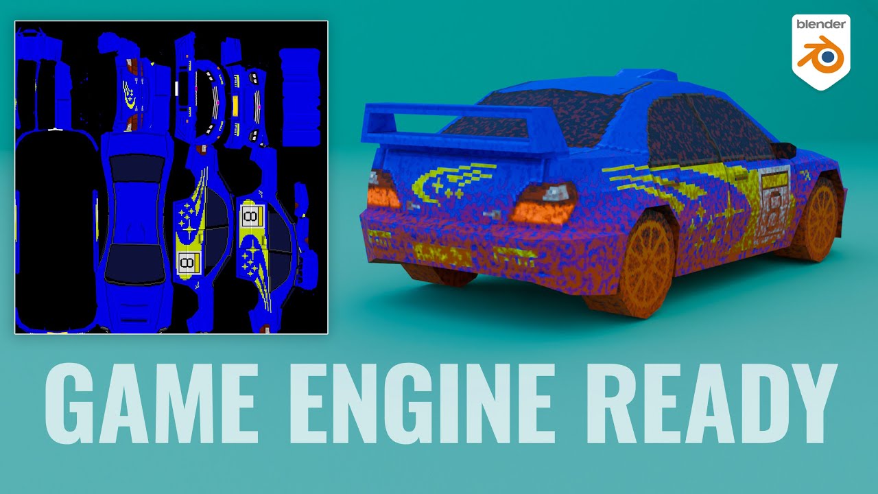 Идеальные пиксельные автомобили в стиле PS1 в Blender (Часть 7 - Бонусные материалы. Карты грязи ...