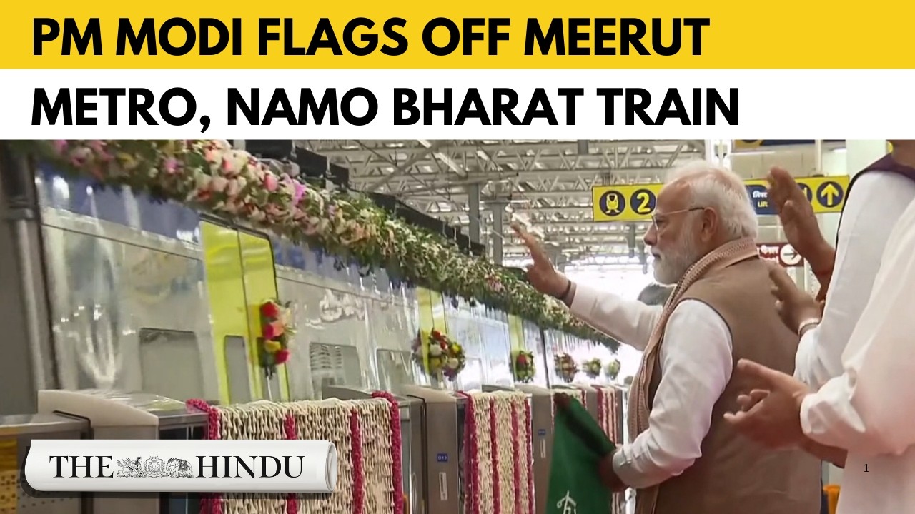 PM Narendra Modi flags off Meerut Metro and Namo Bharat train, India's Regional Rapid Transit System