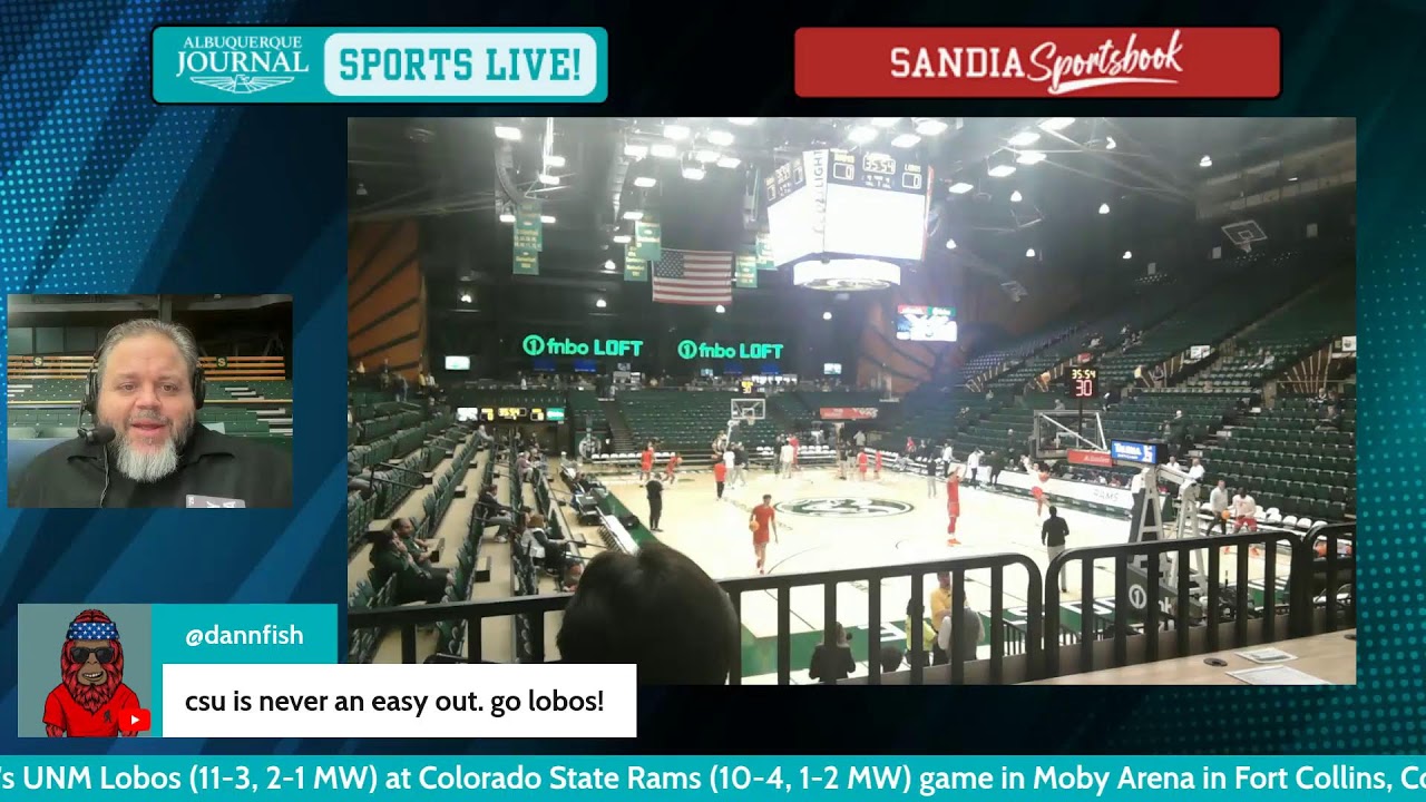 ABQJournal Sports Live! PREGAME FROM MOBY ARENA &bull; UNM Lobos at Colorado State Rams (Jan. 6, 2026)