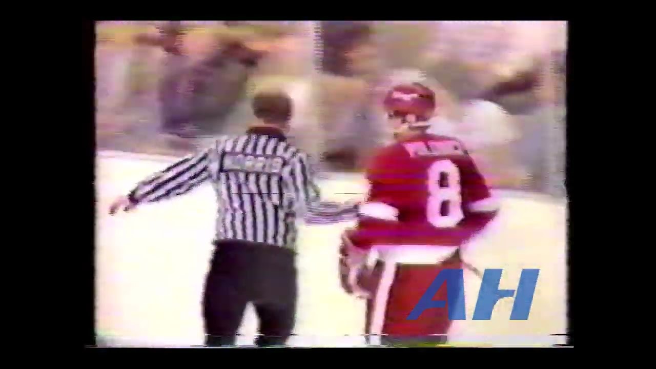 NHL Dec. 10, 1979 Larry Playfair,BUF v Dennis Polonich,DET Buffalo Sabres Detroit Red Wings