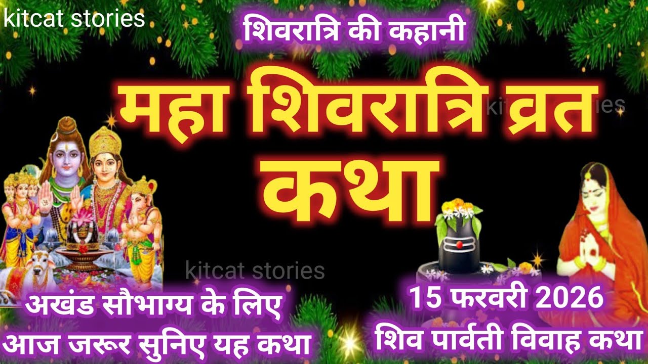 Mahashivratri Vrat Katha 2026 ~ Mahashivratri Ki Kahani ~ महाशिवरात्रि व्रत कथा~ शिवरात्रि की कहानी