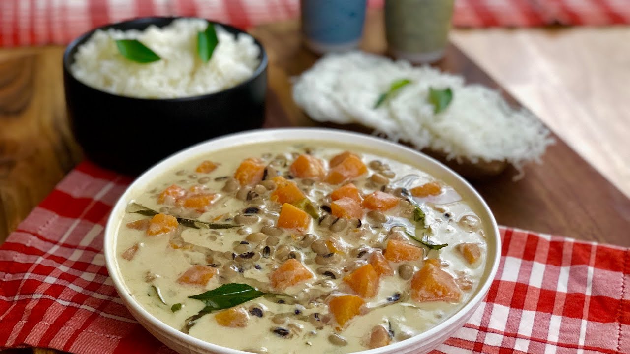 Kerala Olan (Pumpkin and Black-Eyed Peas subtly stewed in Coconut Milk) by BURP | Onam Sadhya