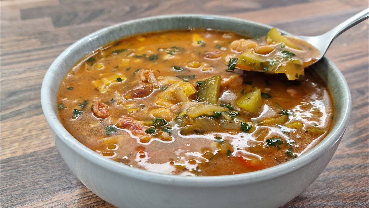 Такой вкусный суп, что волосы встают дыбом! Фасолевый суп на скорую руку!
