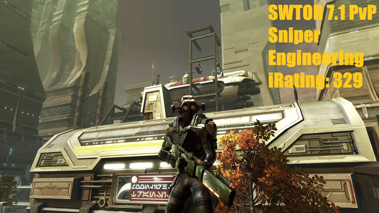 SWTOR 7.1 PvP 4v4 | 2022 lvl 80 - Engineering Sniper - Corellia Square | Sniper vs Warriors