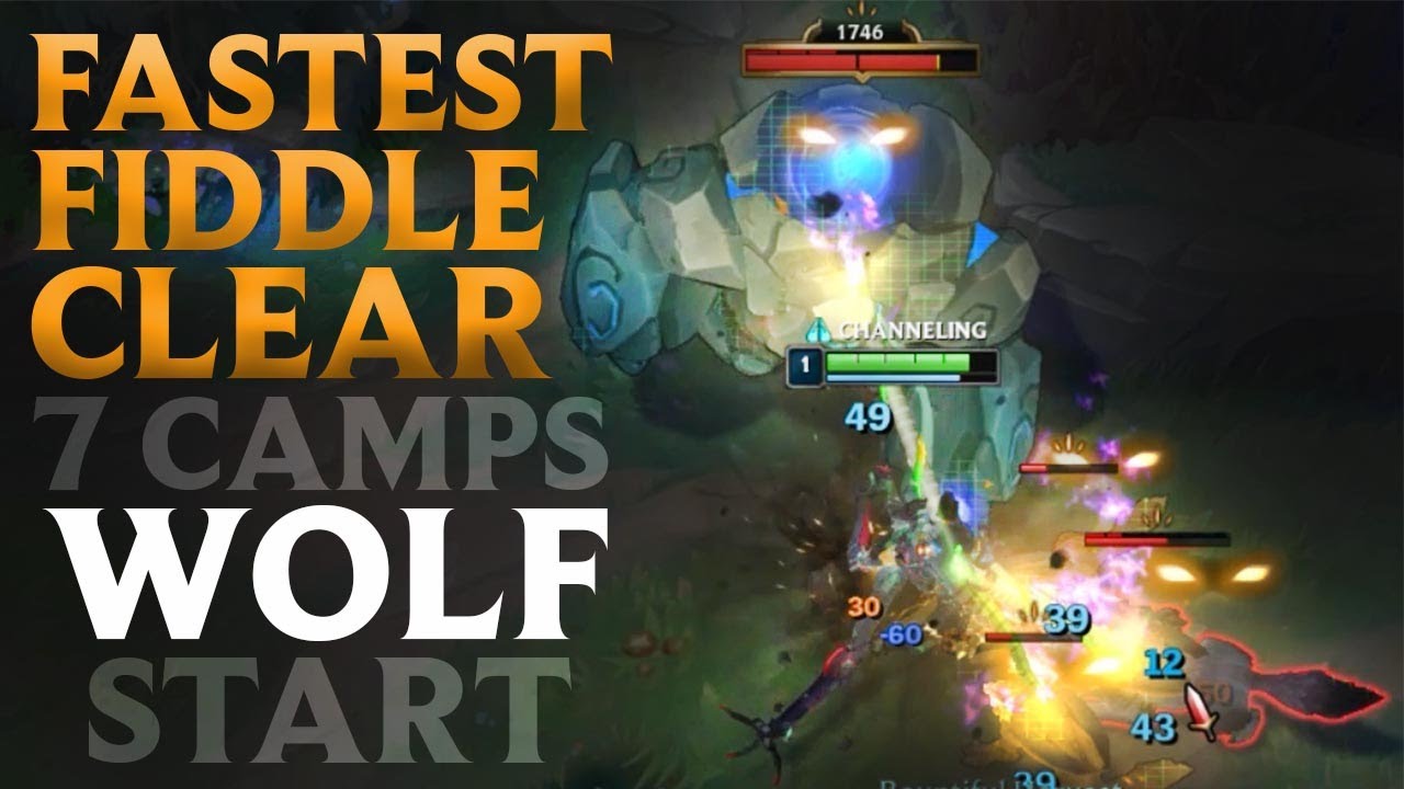 ⚡FIDDLESTICKS JUNGLE CLEAR 《ClearFrontier》 7 Camps〉Wol〉Blu〉Gro〉Rap〉Red〉Kru〉Scu