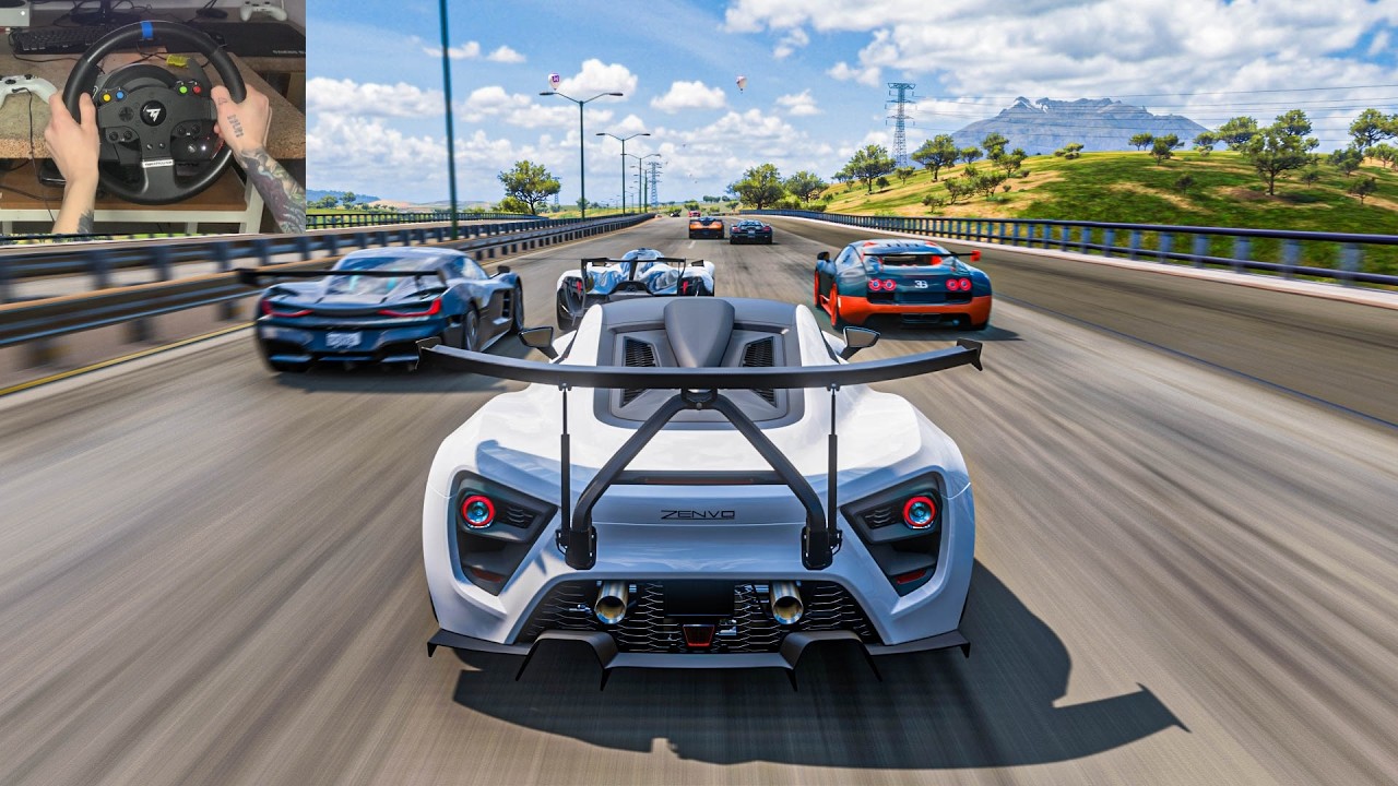Zenvo TSR S vs Hypercars | Forza Horizon 5 Steering Wheel Gameplay