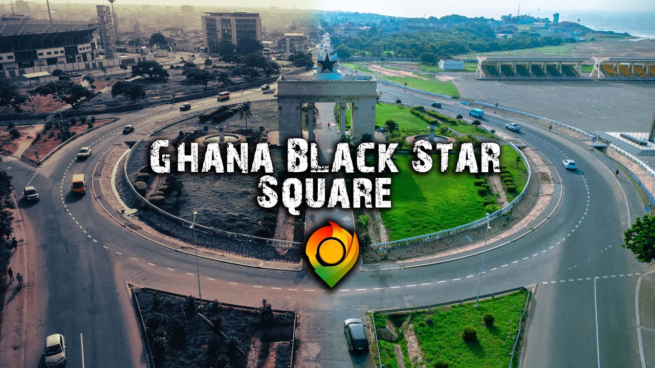 Ghana Black Star Square In 4K //Aerial View // DJI MINI 2