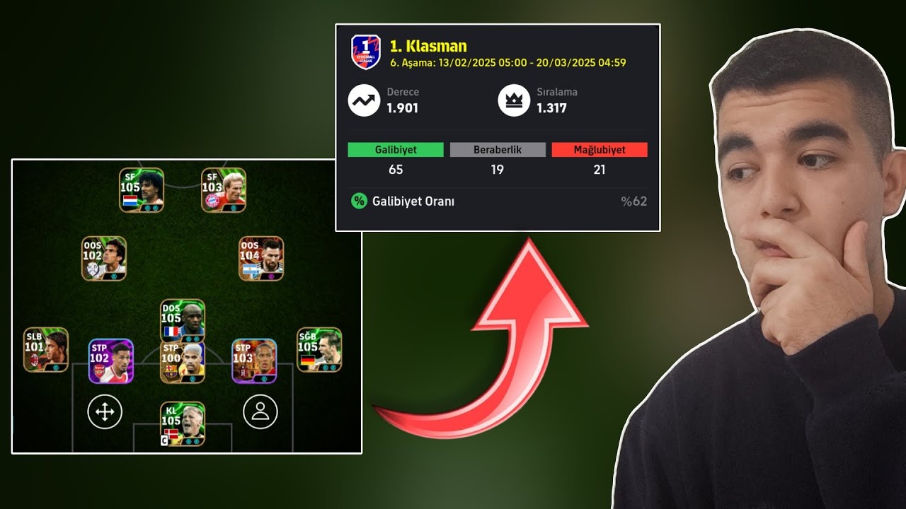 5122 DİZİLİŞİ İLE 1. KLASMANDA OYNADIM! DÜNYA SIRALAMASINDA Kİ RAKİP ŞUT ÇEKEMEDİ🔥- (eFootball 2025)