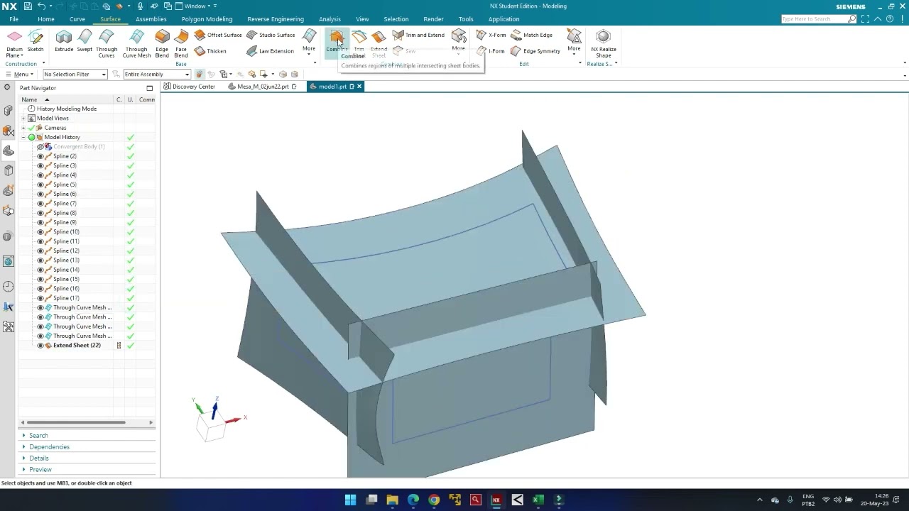 Demonstra&ccedil;&atilde;o - Siemens NX - Extraindo superf&iacute;cies para engenharia reversa