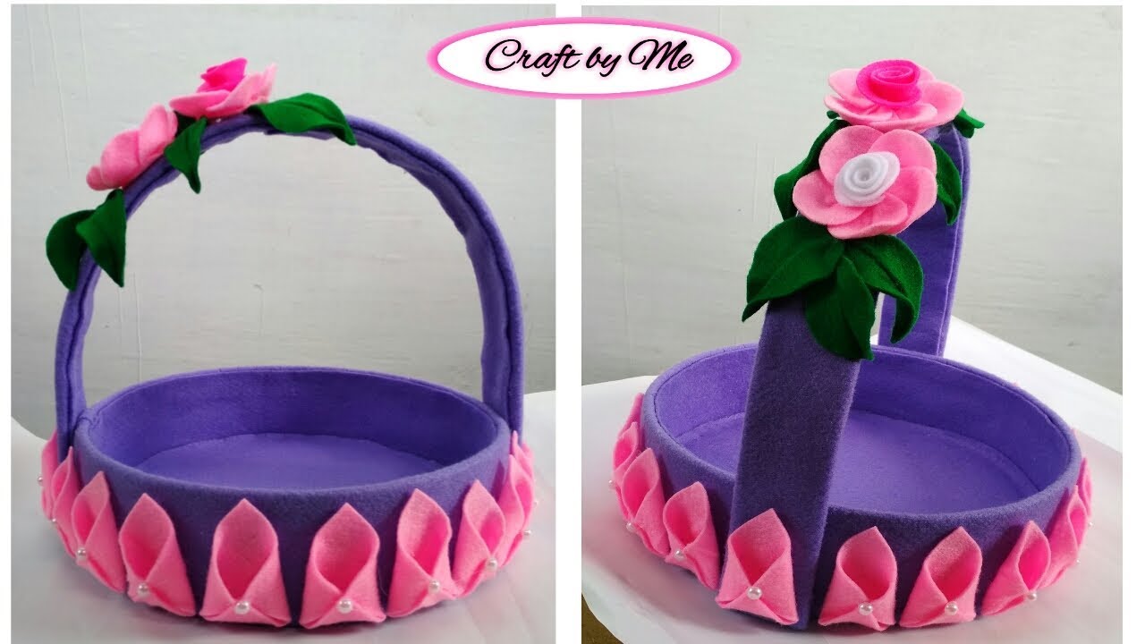 Ide kreatif - Cara Membuat Tempat Permen dan Air Kemasan dari flanel || Candy Basket