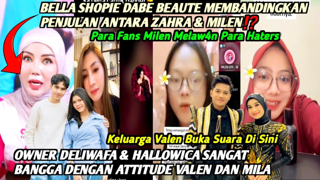 HEBOH‼️MILEN & ZAHBY DI BUAT PERBANDINGAN OLEH OWNER BELLA SHOPIE DABE BEAUTE⁉️PARA FANS MULAI G4DUH