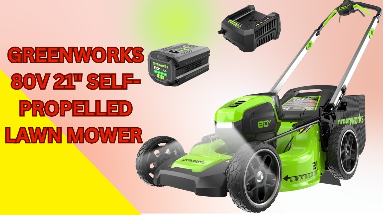 Powerful Electric Lawn Mower – Greenworks 80V 21