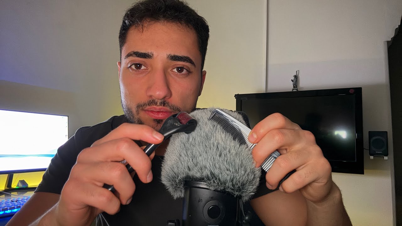 Asmr Fluffy Mic Brushing,Scalp Check (Mic Tapping…) No Talking