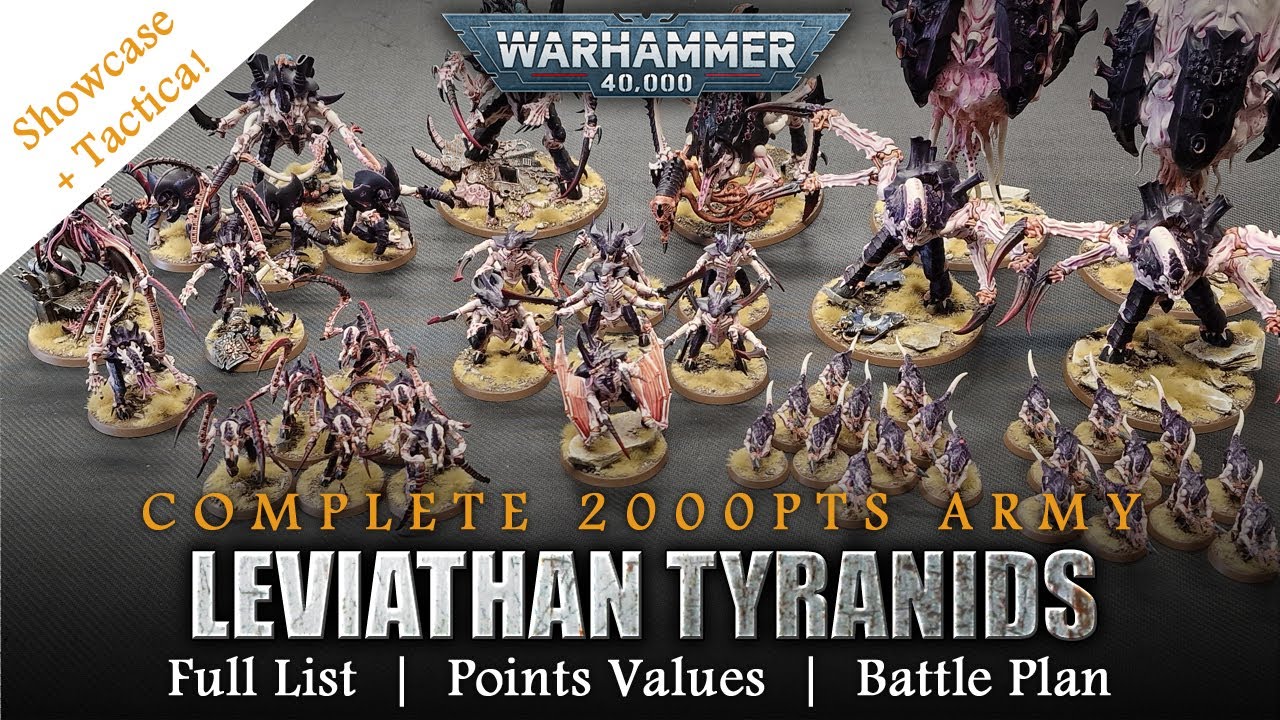 TYRANIDS 10th Edition 2000pts List Warhammer 40K Complete Army Showcase + Tactica