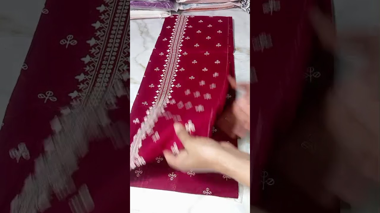 Zellbury lawn suit with paste print and gold glitter voile lawn dubbta only in 2690
