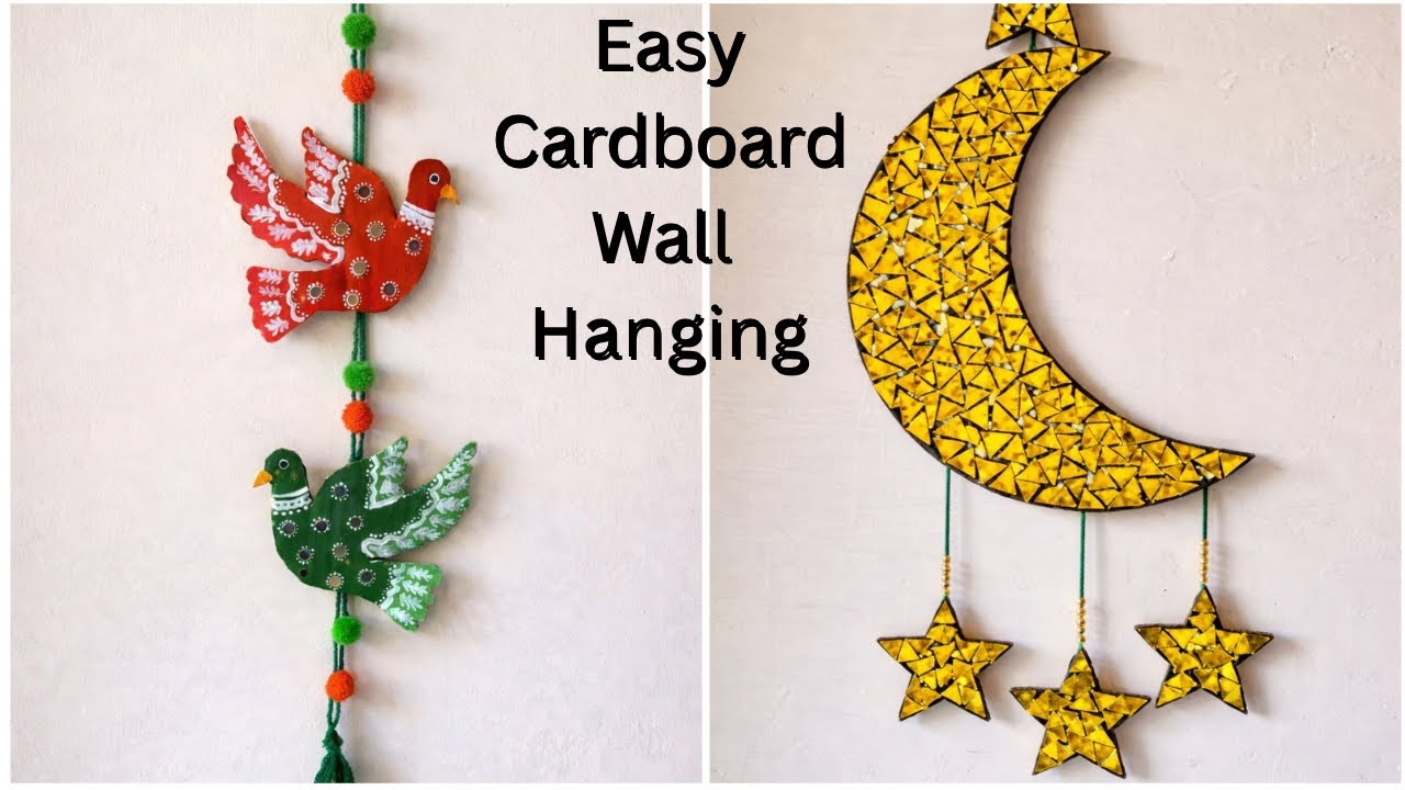 Waste Cardboard to Beautiful Wall Hanging | Easy Cardboard Craft Ideas for Home Decor