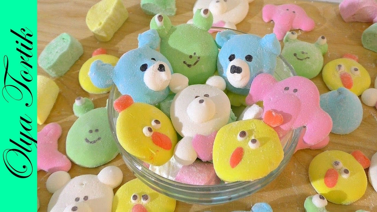 МОРДАШКИ ИЗ МАРШМЕЛЛОУ для напитков пошаговый рецепт /// Olya Tortik Домашний Кондитер