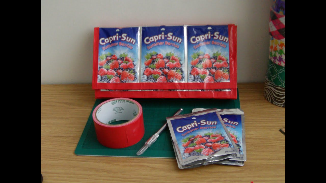 Tutorial: Juice Pouch Clutch Bag (No-Sew)