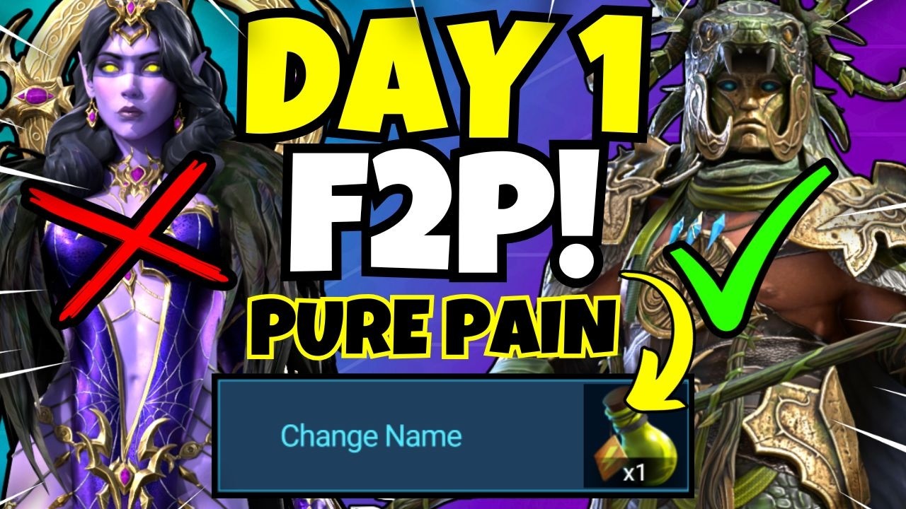 День 1 F2P &mdash; КАРДИНАЛЬНАЯ Смена планов!!! [Raid: Shadow Legends]
