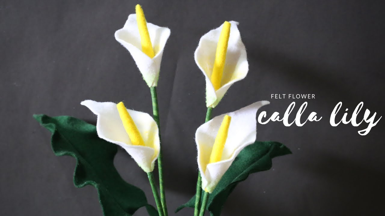 artificial FELT FLOWER CALLA LILY | Bunga lily dari kain flanel