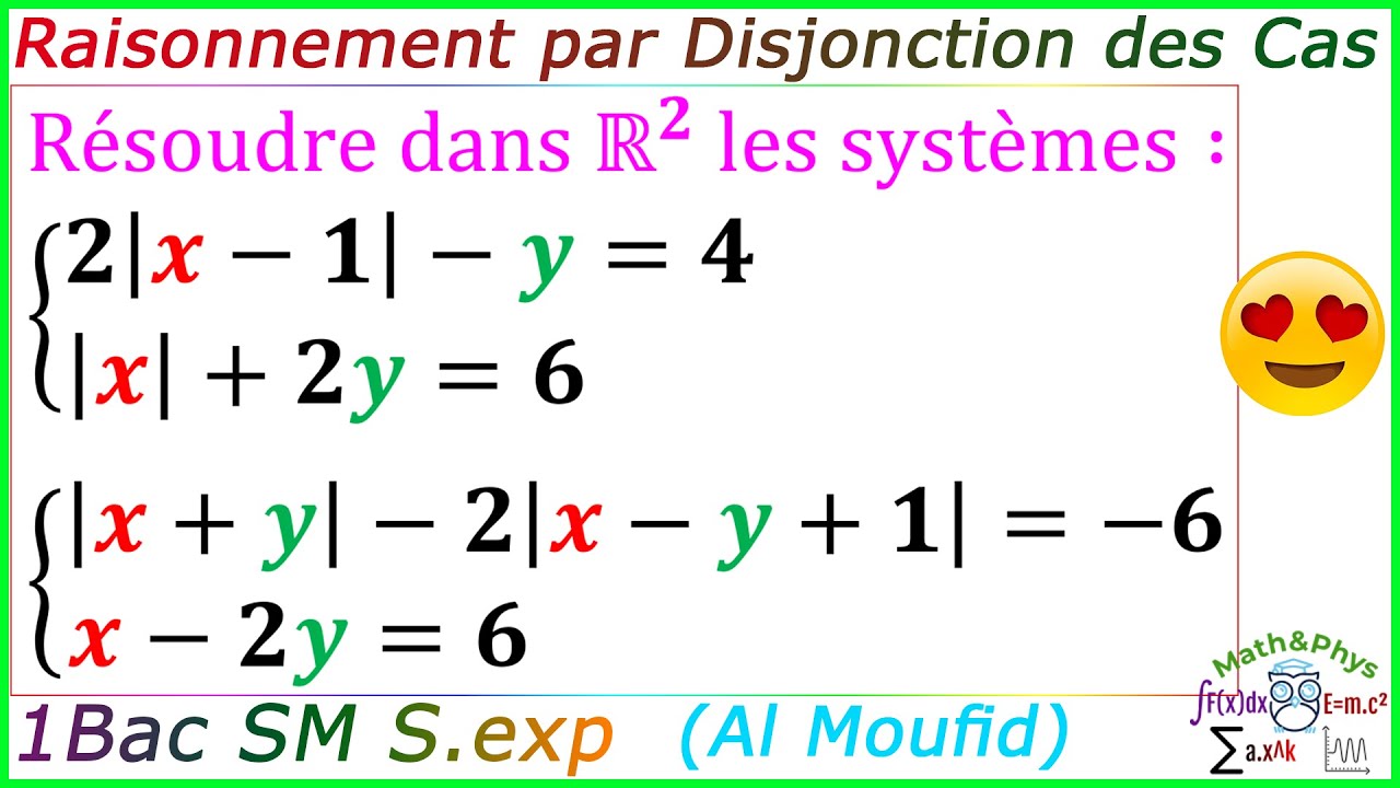 Raisonnement par Disjonction des Cas - Logique Mathématique 1 Bac SM S.exp - [Exercice 33]