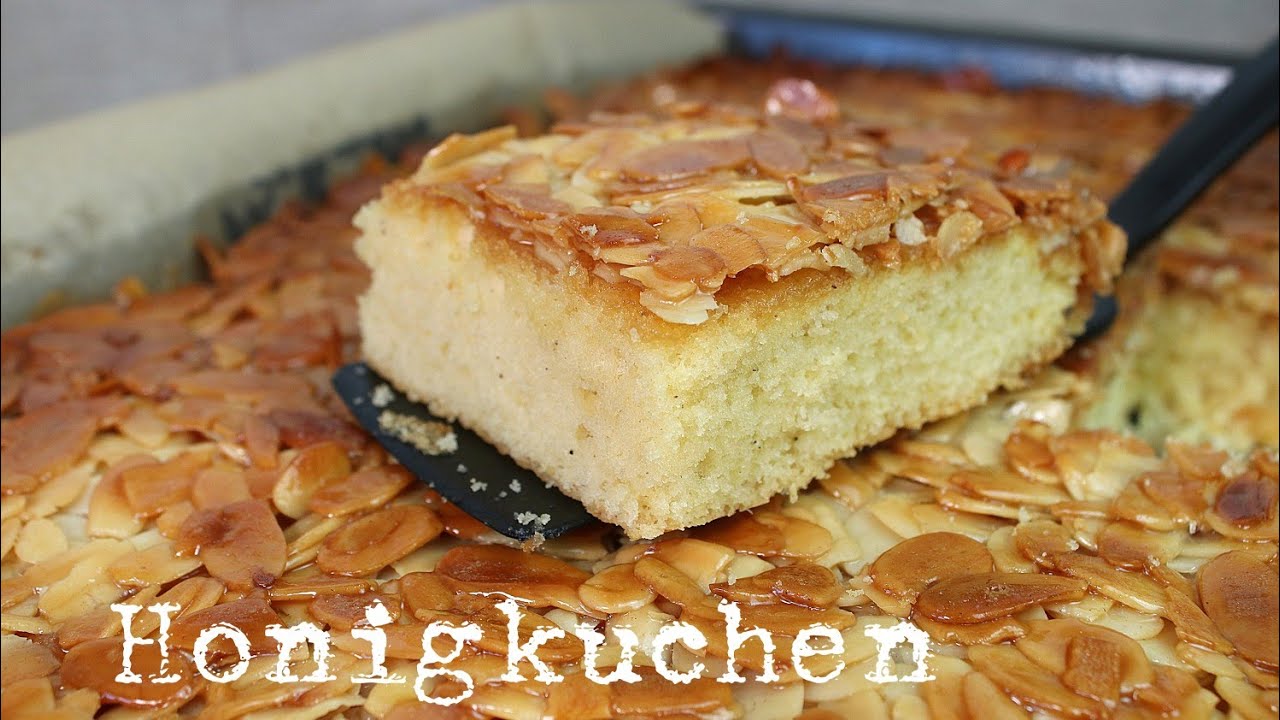 Honigkuchen, &rarr; wie Bienenstich nur ohne F&uuml;llung