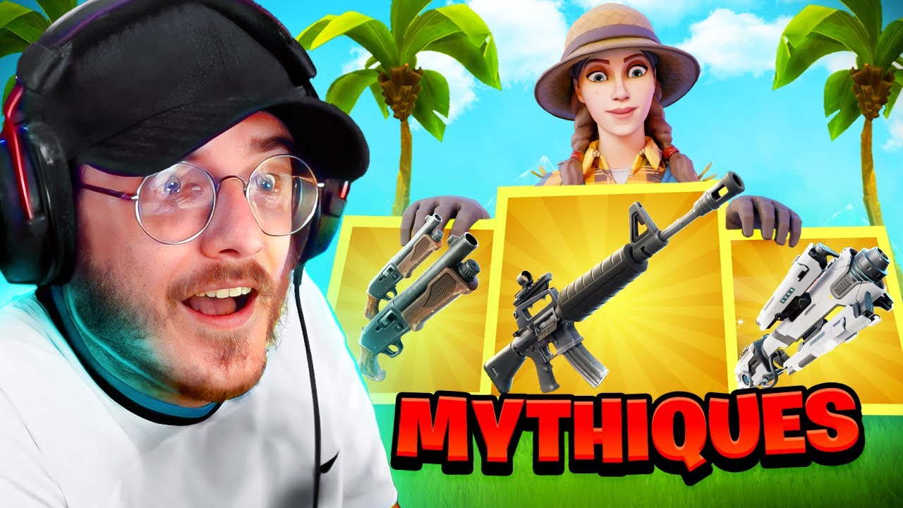 FAIRE TOP 1 avec le PLUS d'ARMES MYTHIQUES du CHAPITRE 7 sur FORTNITE ( Le d&eacute;fi de l'impossible )