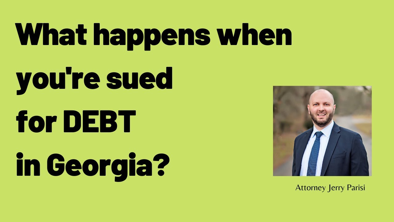 What happens when you're sued for debt in Georgia?