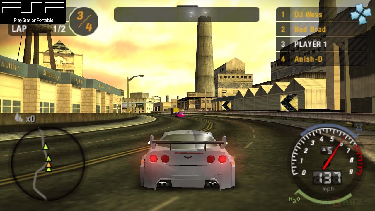 Need for Speed: Most Wanted 5-1-0 - PSP Gameplay 4k 2160p (PPSSPP)