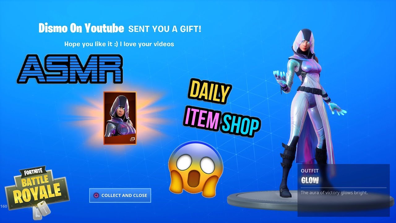ASMR | Fortnite NEW Glow Skin Gift Reaction! Daily Item Shop 🎮🎧Relaxing Whispering😴💤