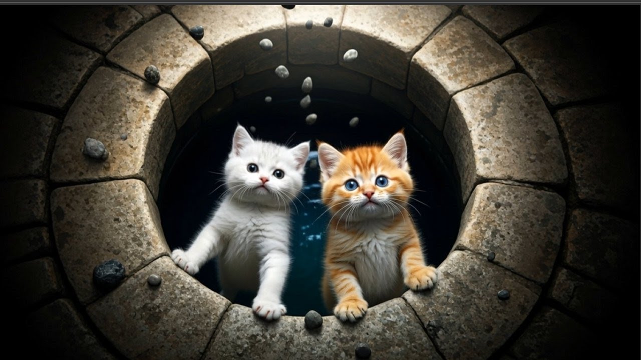 Mama Cat’s Split-Second Rescue 🐾 Kittens Trapped in a Well (You Won’t Expect This Ending)