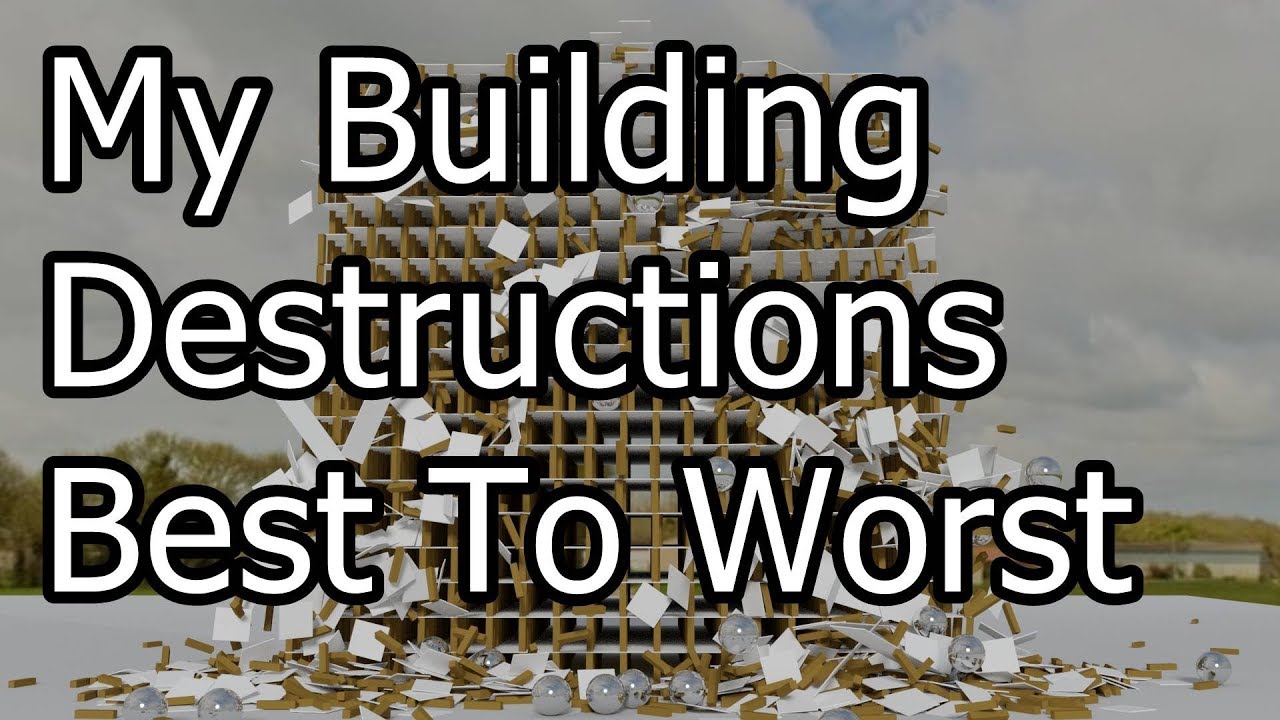All My Keva Plank Destructions - Compilation Blender3D