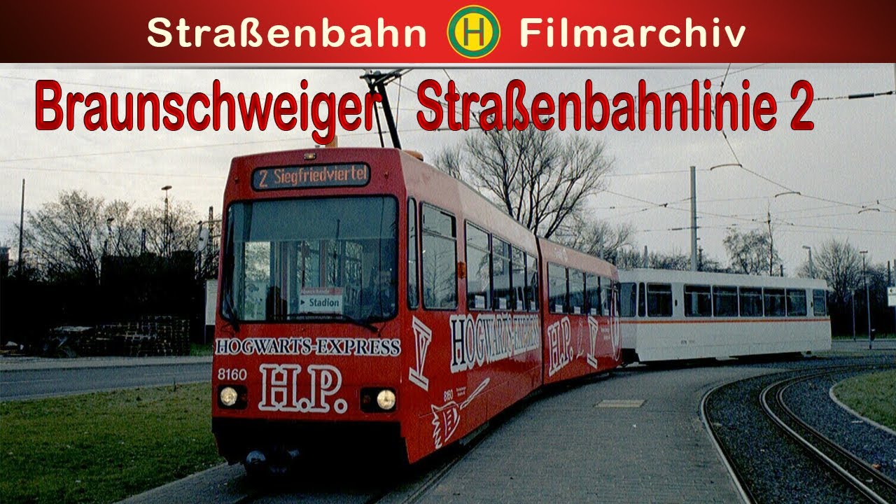 Streckenfahrt Straßenbahnlinie 2 Braunschweig   ||  Historische Filmaufnahmen |  Dokumentation