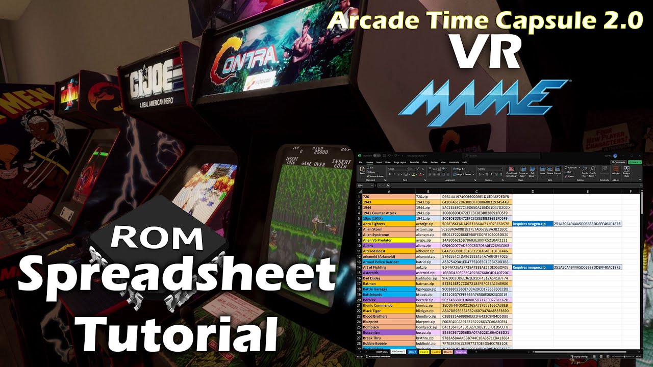 Arcade Time Capsule 2.0 (VR) - Reference to help get the games working