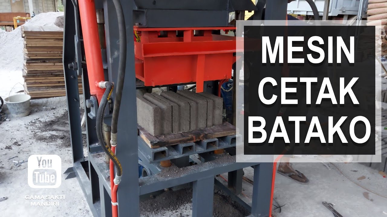 Mesin Cetak Batako Paving Semi Otomatis | Alat Pencetak Paving Block Hidrolik
