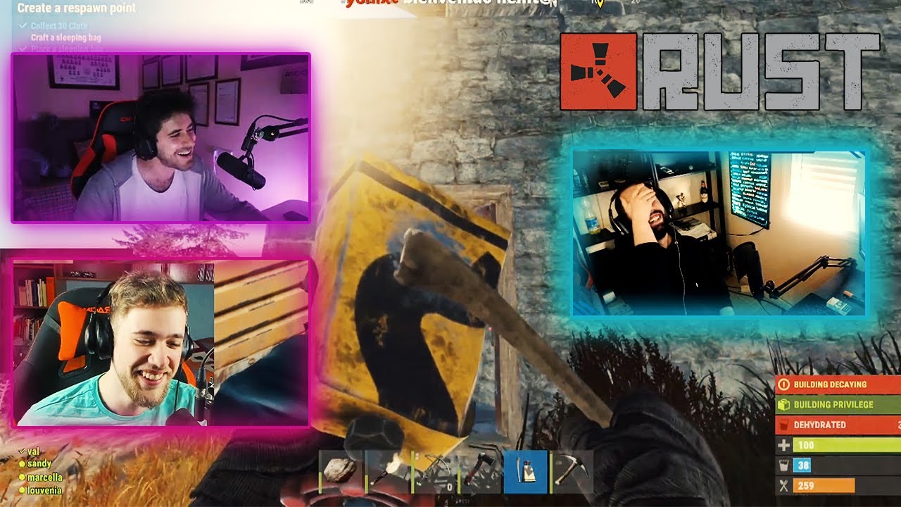 Clips de CAROLA, RICOY y AGUS en RUST #2 || Clips de Twitch