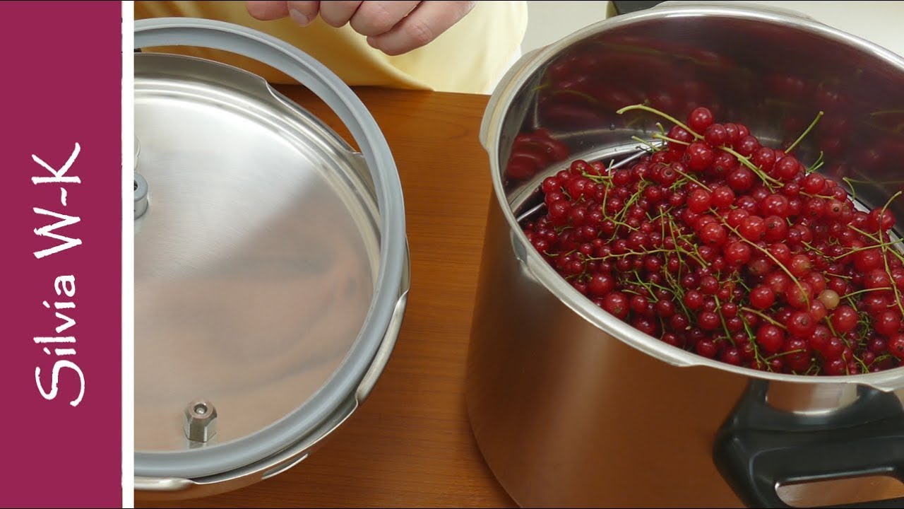 Früchte entsaften / im Schnellkochtopf / z.B. Johannisbeeren
