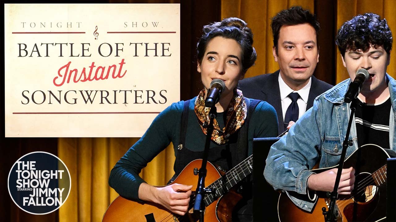 Battle of the Instant Songwriters: Texting with My Mittens On, North Pole Dancing | The Tonight Show