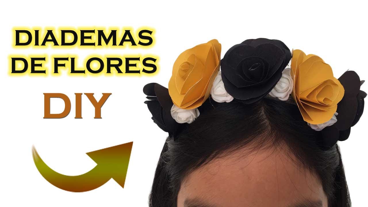 DIADEMAS CON FLORES DE PAPEL