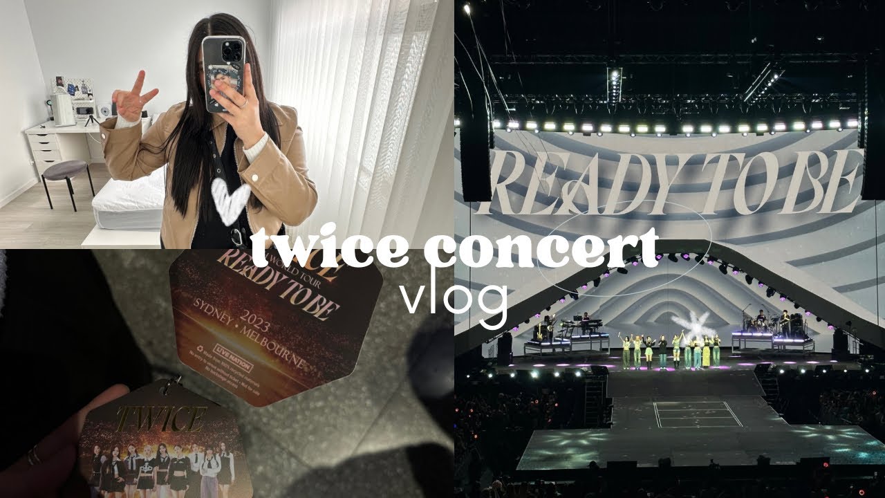twice concert in melbourne: grwm, journaling, cleaning, whats in my bag