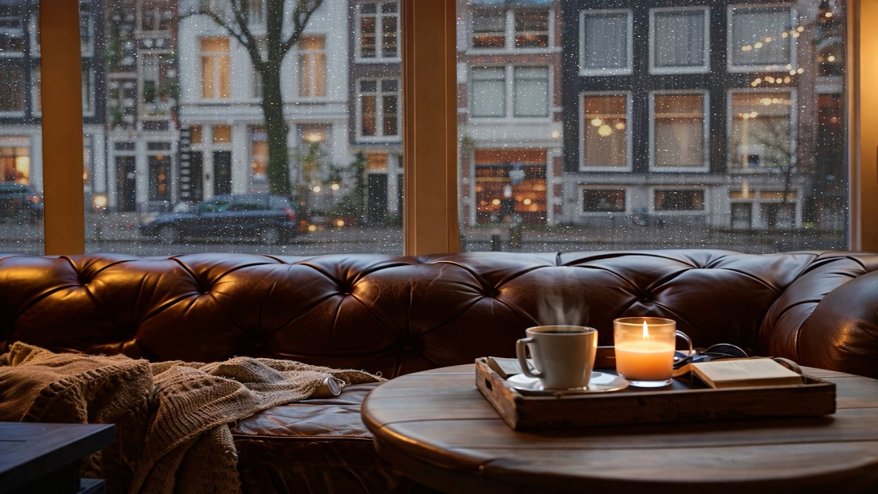 Late Night City Jazz | Rain Sounds for Relaxing | Velora Jazz