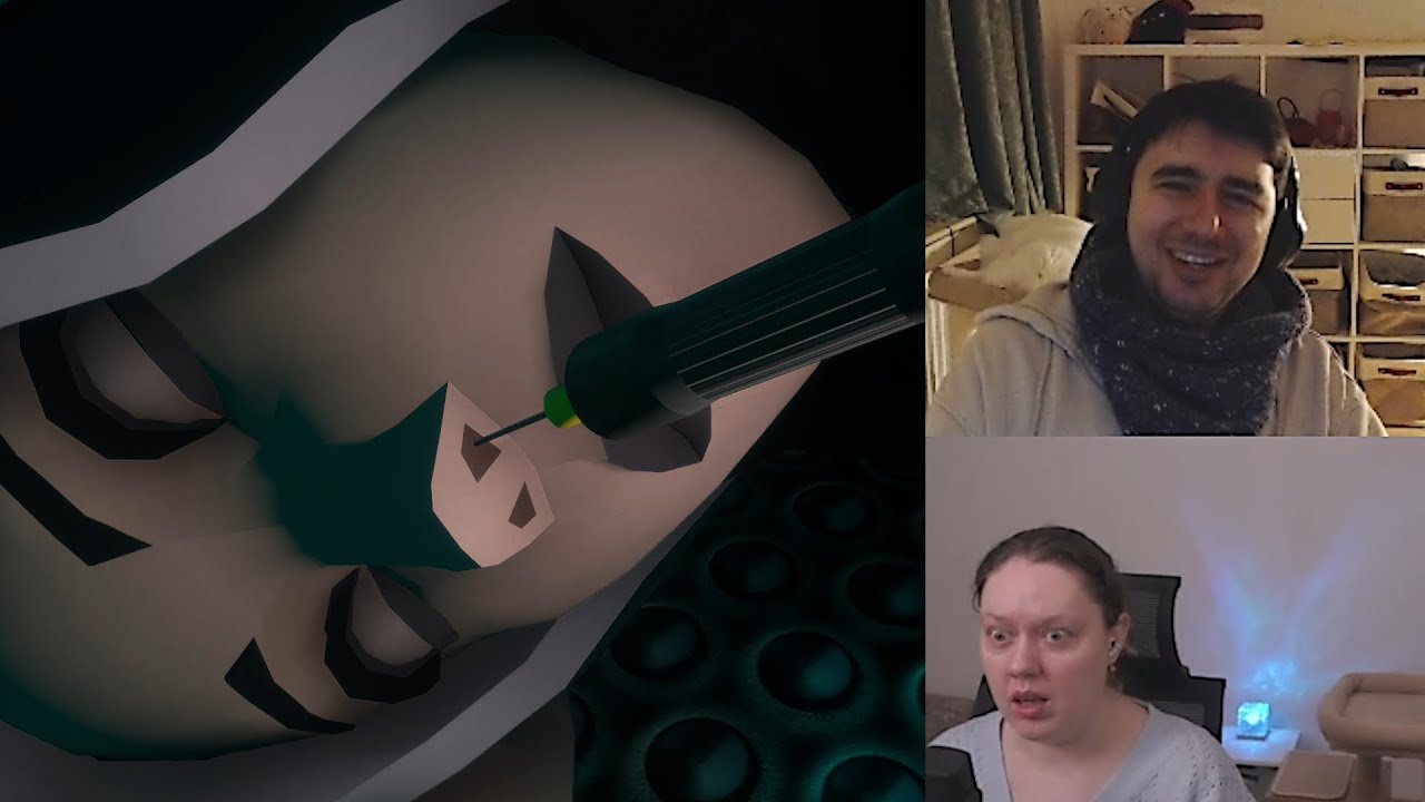 Reacting To Wife PLAYING My Horror Indie Game!
