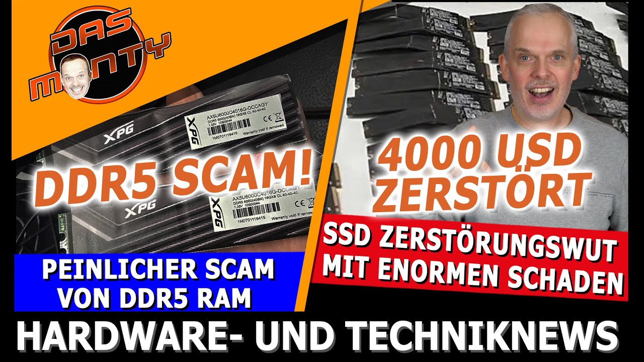 SSD Zerst&ouml;rungswut - 4000 USD Schaden | Verr&uuml;ckter DDR5 Scam | DDR4 die L&ouml;sung in der Speicherkrise?